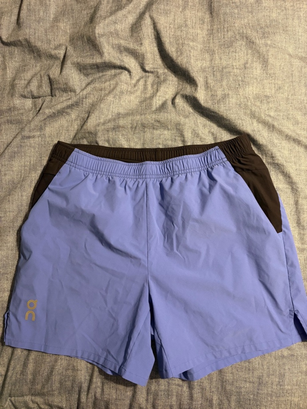On Lightweight Men's Athletic Shorts in Lavender with Contrast Black Waist